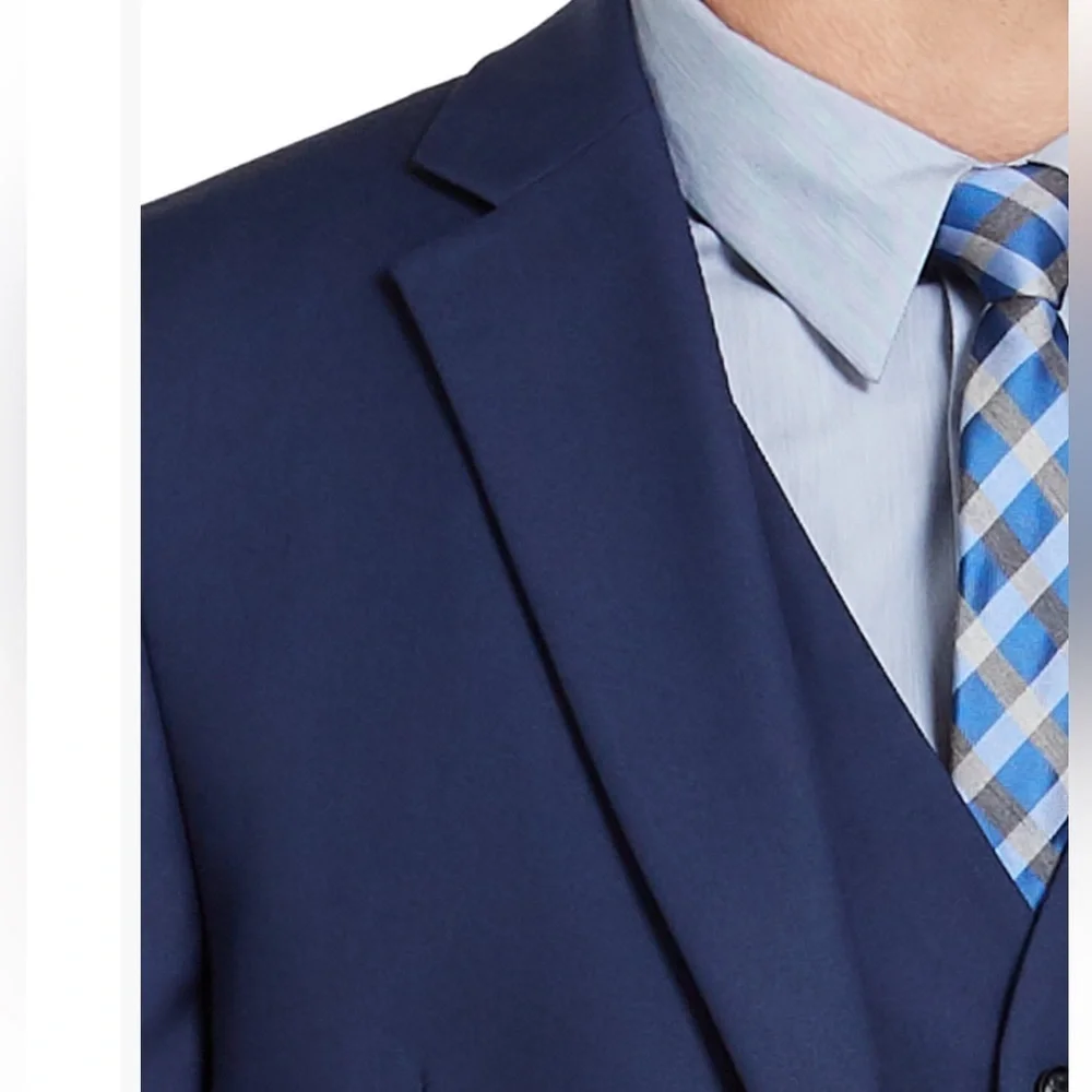 Alfani Men’s Slim-Fit Stretch Blue Solid Jacket, Created for Macy’s